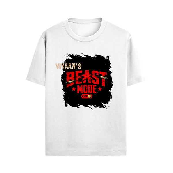 Male Standard Crew T-Shirt | Regular Fit | 100% Cotton (180 GSM) | Breathable, Durable | Men's | Personalized | Grunge | Motivation | Self-improvement | Everyday | Empowering | Empowering Beast Mode (concept)