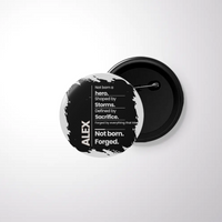 Pin Button Badge | Durable Metal | Glossy Finish | Unisex | Personalized | Typography | Overcoming Challenges | Self-purchase | Empowering