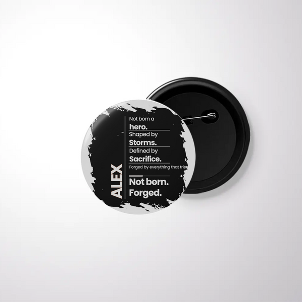 Pin Button Badge | Durable Metal | Glossy Finish | Unisex | Personalized | Typography | Overcoming Challenges | Self-purchase | Empowering