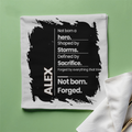 Cloth Napkin | Standard Dining Size | 100% Polyester | Soft, Durable, Hemmed | Unisex | Personalized | Typography | Overcoming Challenges | Self-purchase | Empowering - front - White - mockup 1
