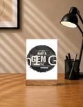Acrylic Photo Frame with Stand | 5x7 Inch | Acrylic & Wood | UV Printed Tabletop Display | Universal | Personalized | Typography | Birth Year | Everyday | Confident - front - mockup 1