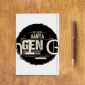 Sketchbook | A5 Size | 140 GSM Paper | Spiral Bound | Unisex | Personalized | Typography | Birth Year | Everyday | Confident - back - White - mockup 2