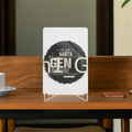 Acrylic Display Stand | 4x6 Inch | Clear Acrylic | Tabletop Display | Unisex | Personalized | Typography | Birth Year | Everyday | Confident - front - White - mockup 1