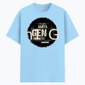 Cotton Stretch T-Shirt | Unisex Fit | 95% Cotton 5% Spandex | Breathable Flexible Durable | Adults | Personalized | Typography | Birth Year | Everyday | Confident - front - Baby Blue - mockup 1