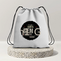 Drawstring Bag | 280 GSM | Durable Cotton | Secure Closure | Unisex | Personalized | Typography | Birth Year | Everyday | Confident - back - mockup 2