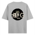 Oversized Classic T-Shirt | Unisex Relaxed Fit | 100% Super-Combed Cotton | Pre-Shrunk, Double-Stitched | Adults | Personalized | Typography | Birth Year | Everyday | Confident - back - Grey Melange - mockup 2