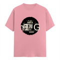 Male Classic Crew T-Shirt | Men's Regular Fit | 180 GSM Bio-Washed Cotton | Pre-Shrunk, Double-Stitched | Personalized | Typography | Birth Year | Everyday | Confident - front - Flamingo - mockup 1