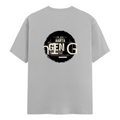 Male Classic Crew T-Shirt | Men's Regular Fit | 180 GSM Bio-Washed Cotton | Pre-Shrunk, Double-Stitched | Personalized | Typography | Birth Year | Everyday | Confident - back - Grey Melange - mockup 2