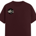 Male Classic Crew T-Shirt | Men's Regular Fit | 180 GSM Bio-Washed Cotton | Pre-Shrunk, Double-Stitched | Personalized | Typography | Birth Year | Everyday | Confident - right pocket - Maroon - mockup 4