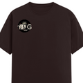 Female Classic Crew T-Shirt | Regular Fit | 180 GSM Bio-Washed Cotton Blend | Pre-Shrunk, Double-Stitched | Women | Personalized | Typography | Birth Year | Everyday | Confident - right pocket - Coffee Brown - mockup 4