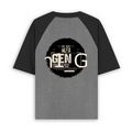 Unisex Oversized Raglan T-Shirt | Relaxed Fit | 180 GSM Bio-Washed Cotton | Two-Tone Style | Pre-Shrunk Comfort | Personalized | Typography | Birth Year | Everyday | Confident - back - mockup 2