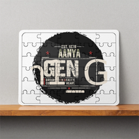 MDF Wooden Puzzle | 6x8 Inch 30 Pieces | Glossy Finish | Durable, Waterproof | Kids & Adults | Personalized | Typography | Birth Year | Everyday | Confident - MDF Wooden Puzzles