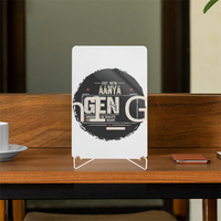 Acrylic Display Stand | 4x6 Inch | Clear Acrylic | Tabletop Display | Unisex | Personalized | Typography | Birth Year | Everyday | Confident - Acrylic Display Stand Accessory