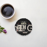 Acrylic Coaster | Square & Round Shapes | Durable Acrylic | Glossy Finish Surface Protection | Unisex | Personalized | Typography | Birth Year | Everyday | Confident - Acrylic Coaster