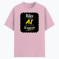 Cotton Stretch T-Shirt | Unisex Fit | 95% Cotton 5% Spandex | Breathable Flexible Durable | Adults | Personalized | Typography | Humor | Identity | Everyday | Humorous | Desi AI Expert - front - Light Baby Pink - mockup 1