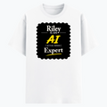 Cotton Stretch T-Shirt | Unisex Fit | 95% Cotton 5% Spandex | Breathable Flexible Durable | Adults | Personalized | Typography | Humor | Identity | Everyday | Humorous | Desi AI Expert - front - White - mockup 1