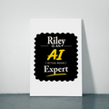 Metal Posters | 8x11.7 & 11.7x15.7 Inches | 1mm Thick Metal | Magnetic Mount | Waterproof | Glossy Finish | Home Decor | Personalized | Typography | Humor | Identity | Everyday | Humorous | Desi AI Expert - front_2 - White - mockup 2