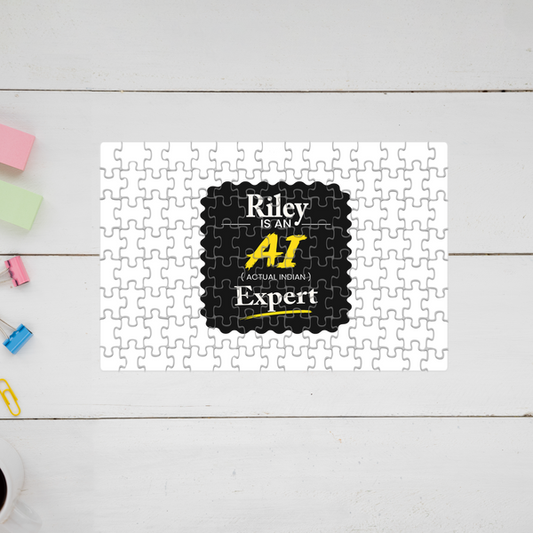 Jigsaw Puzzle | 120 Pieces A4 Size | Recycled Paper Semi-Glossy Finish | Fade-Proof Engaging Entertainment | Unisex | Personalized | Typography | Humor | Identity | Everyday | Humorous | Desi AI Expert