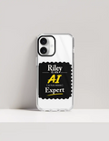 iPhone Glass Case | For Various iPhone Models | Tempered Glass & TPU | Hybrid Protection, Wireless Charging | Unisex | Personalized | Typography | Humor | Identity | Everyday | Humorous | Desi AI Expert - front_16 - 16 - mockup 4