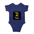 Baby Romper | 0-12 Months | 180 GSM Bio-Washed Cotton | Double-Stitched, Pre-Shrunk | Unisex | Personalized | Typography | Humor | Identity | Everyday | Humorous | Desi AI Expert - back - Royal Blue - mockup 2