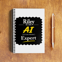 A5 Notepad | 120 Pages, Ruled/Unruled | 70 GSM Natural Shade Paper, 300 GSM Cover | Wire Bound | Everyday Use | Personalized | Typography | Humor | Identity | Everyday | Humorous | Desi AI Expert