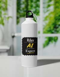 Sipper Bottle | 750 ml Unisex | Aluminum | Clip Cap | Fade-Proof | Personalized | Typography | Humor | Identity | Everyday | Humorous | Desi AI Expert