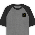 Unisex Oversized Raglan T-Shirt | Relaxed Fit | 180 GSM Bio-Washed Cotton | Two-Tone Style | Pre-Shrunk Comfort | Personalized | Typography | Humor | Identity | Everyday | Humorous | Desi AI Expert - left pocket - mockup 3
