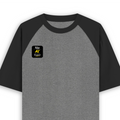 Unisex Oversized Raglan T-Shirt | Relaxed Fit | 180 GSM Bio-Washed Cotton | Two-Tone Style | Pre-Shrunk Comfort | Personalized | Typography | Humor | Identity | Everyday | Humorous | Desi AI Expert - right pocket - mockup 4