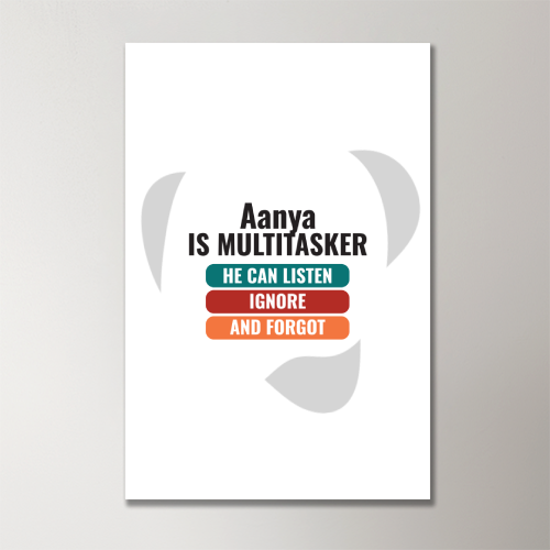 Personalized Typographic Acrylic Poster Accessories with Custom Name