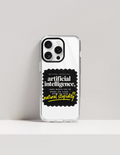 Hard Clear Case | For iPhone | TPU & PC Hybrid | Camera Guard & Scratch-Proof | Unisex | Personalized | Typography | Humor | Sarcasm | Everyday | Humorous | AI Can't Fix Stupidity - front_16 Pro - 16 Pro - mockup 6