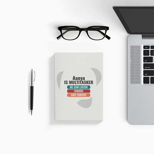 Personalized Typographic Notebook Accessories with Custom Name