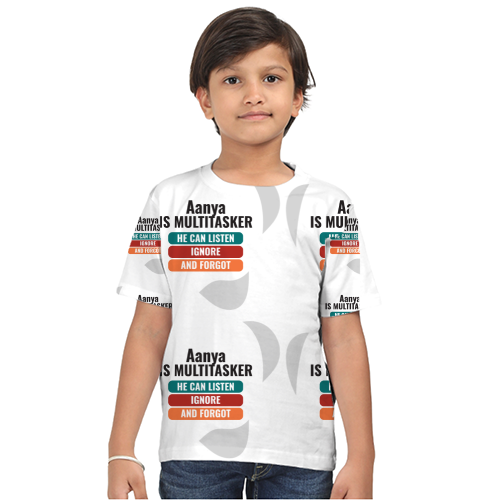 Personalized Typographic T-Shirt with Custom Name - Kids T Shirt All Over Printed Products T-Shirt