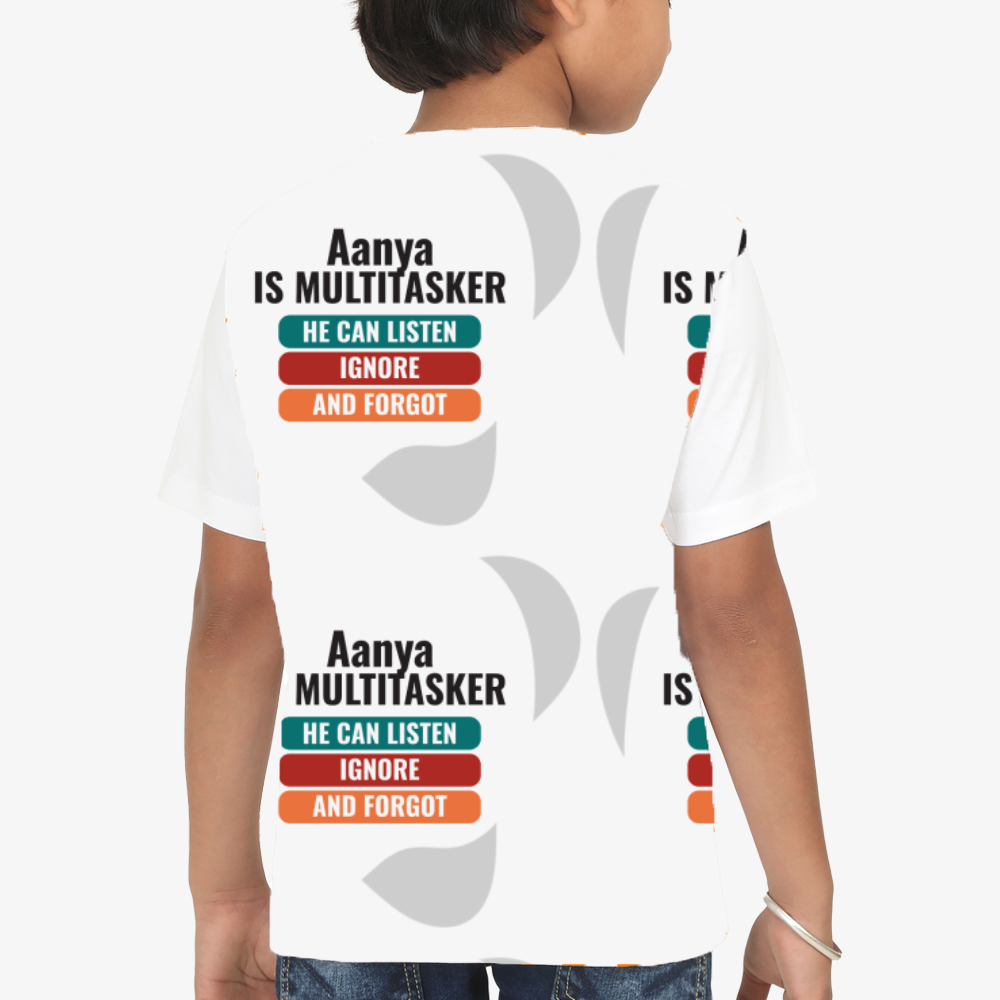 Personalized Typographic T-Shirt with Custom Name - Kids T Shirt All Over Printed Products T-Shirt