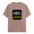 Male Classic Crew T-Shirt | Men's Regular Fit | 180 GSM Bio-Washed Cotton | Pre-Shrunk, Double-Stitched | Personalized | Typography | Humor | Sarcasm | Everyday | Humorous | AI Can't Fix Stupidity - front - Mushroom - mockup 1