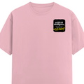 Female Classic Crew T-Shirt | Regular Fit | 180 GSM Bio-Washed Cotton Blend | Pre-Shrunk, Double-Stitched | Women | Personalized | Typography | Humor | Sarcasm | Everyday | Humorous | AI Can't Fix Stupidity - left pocket - Light Baby Pink - mockup 3