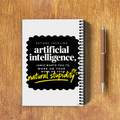 A5 Notepad | 120 Pages, Ruled/Unruled | 70 GSM Natural Shade Paper, 300 GSM Cover | Wire Bound | Everyday Use | Personalized | Typography | Humor | Sarcasm | Everyday | Humorous | AI Can't Fix Stupidity - back - White - mockup 2