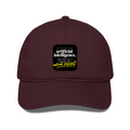 Classic Baseball Cap | Universal Fit | Drill Cotton | Breathable Sun Protection | Unisex | Personalized | Typography | Humor | Sarcasm | Everyday | Humorous | AI Can't Fix Stupidity - front - Maroon - mockup 1