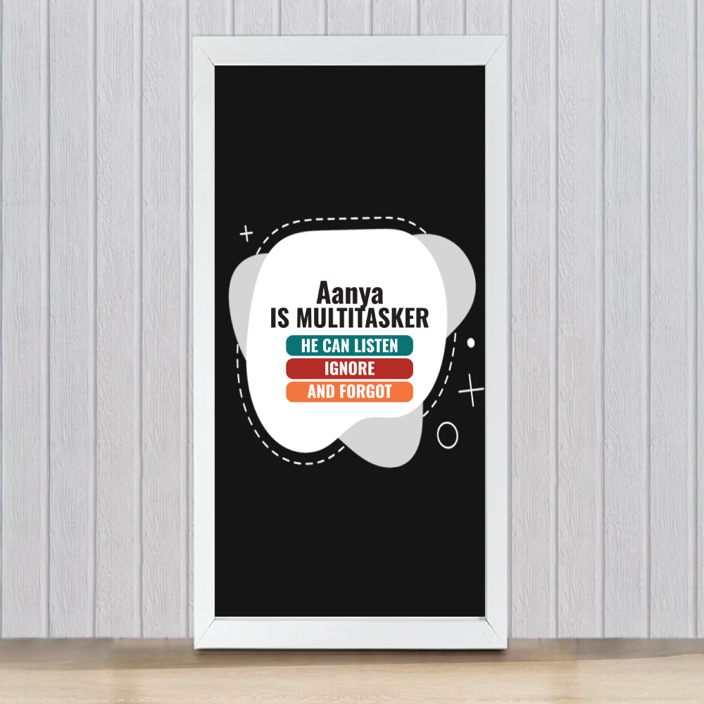 Personalized Typographic Framed Poster Dtg with Custom Name