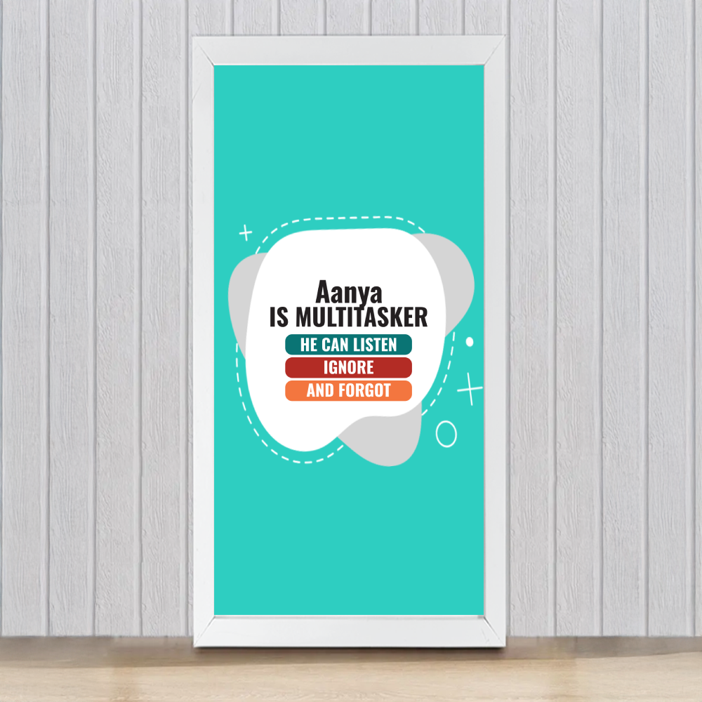 Personalized Typographic Framed Poster Dtg with Custom Name