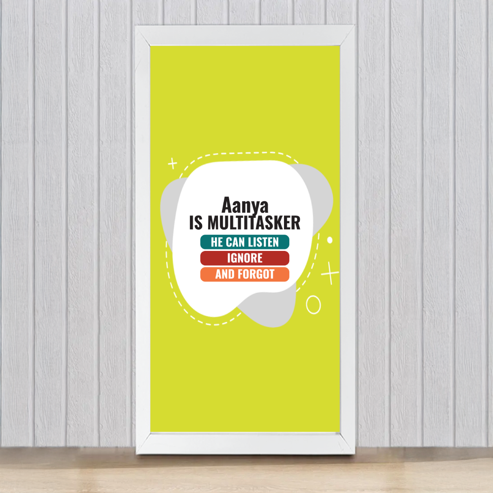 Personalized Typographic Framed Poster Dtg with Custom Name