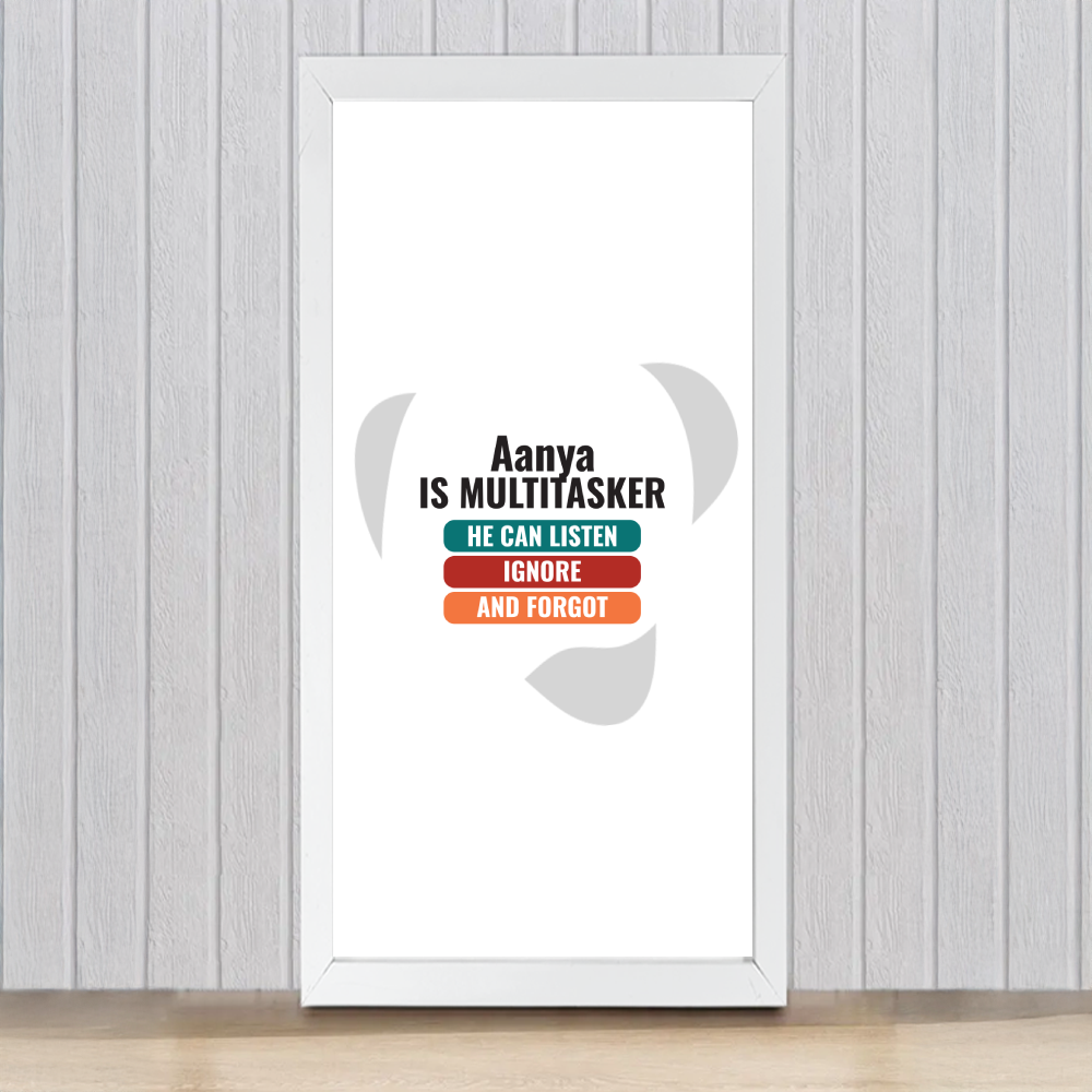 Personalized Typographic Framed Poster Dtg with Custom Name