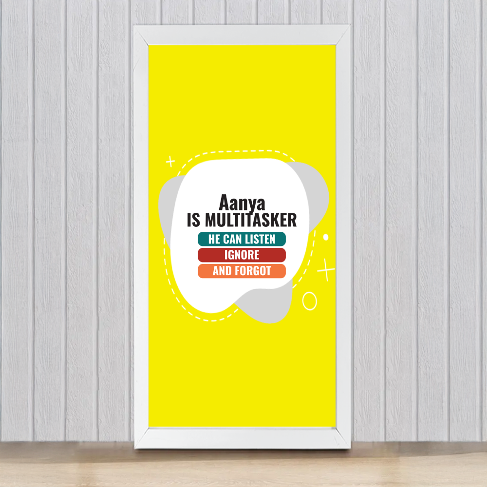 Personalized Typographic Framed Poster Dtg with Custom Name