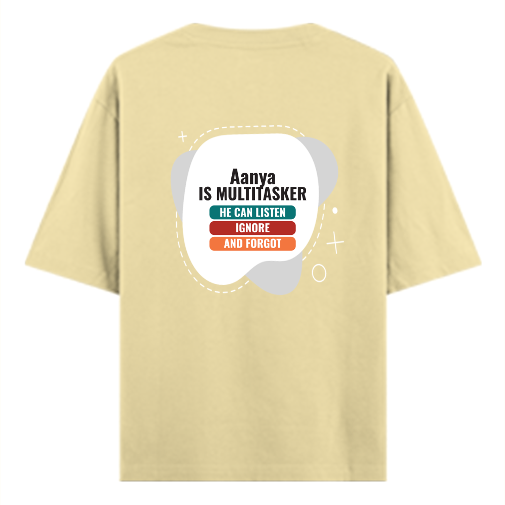 Personalized Typographic T-Shirt with Custom Name - Oversized Standard T Shirt Dtg T-Shirt