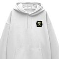 Oversized Hoodie | Relaxed Fit Unisex | 400 GSM Cotton Blend | Pre-Shrunk Warmth & Comfort | Adults | Personalized | Typography | Self-Improvement | Everyday | Inspirational | One Day Starts Today - left pocket - White - mockup 3