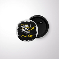 Pin Button Badge | Durable Metal | Glossy Finish | Unisex | Personalized | Typography | Self-Improvement | Everyday | Inspirational | One Day Starts Today