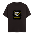 Male Classic Crew T-Shirt | Men's Regular Fit | 180 GSM Bio-Washed Cotton | Pre-Shrunk, Double-Stitched | Personalized | Typography | Self-Improvement | Everyday | Inspirational | One Day Starts Today - front - Coffee Brown - mockup 1