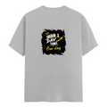 Male Classic Crew T-Shirt | Men's Regular Fit | 180 GSM Bio-Washed Cotton | Pre-Shrunk, Double-Stitched | Personalized | Typography | Self-Improvement | Everyday | Inspirational | One Day Starts Today - back - Grey Melange - mockup 2