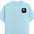 Male Classic Crew T-Shirt | Men's Regular Fit | 180 GSM Bio-Washed Cotton | Pre-Shrunk, Double-Stitched | Personalized | Typography | Self-Improvement | Everyday | Inspirational | One Day Starts Today - left pocket - Baby Blue - mockup 3