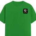 Male Classic Crew T-Shirt | Men's Regular Fit | 180 GSM Bio-Washed Cotton | Pre-Shrunk, Double-Stitched | Personalized | Typography | Self-Improvement | Everyday | Inspirational | One Day Starts Today - left pocket - Flag Green - mockup 3