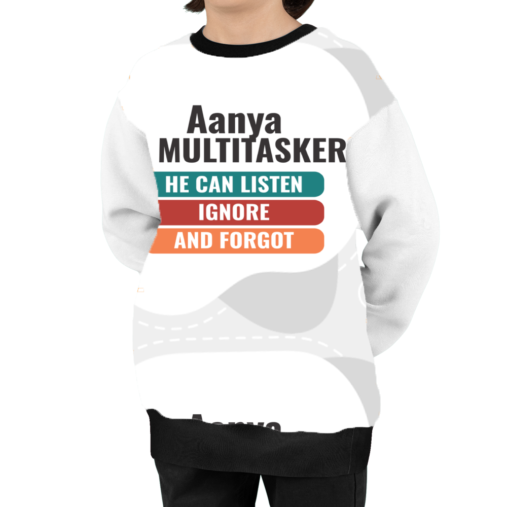 Personalized Typographic T-Shirt with Custom Name - Kids Sweatshirt All Over Printed Products T-Shirt